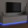 vidaXL TV-Schränk mit LED Weiß 180 x 38 x 49 cm Holzwerkstoff 3376144 Bild 5