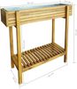 Hochbeet mit Ablage HOOD Akazienholz massiv, 90x30x75cm Balkon Hochbeet Kräuterbeet Balkon Tischbeet Terrasse Balkonbeet Pflanzbeet hoch Garten Bild 2