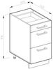 Küchenunterschrank R-Line Weiß 60 cm J-Shape mit Schubladen, AP Eiche Vicco Bild 3