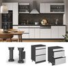 Küchenunterschrank R-Line Weiß 60 cm J-Shape mit Schubladen, AP Eiche Vicco Bild 2