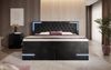 Boxspringbett Carlotta mit LED, Stauraum und USB (Samt) 180x200 Schwarz H2 (bis 70kg) Bild 3