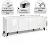 OTTO home Lowboard HOLLY 2.0, TV-Board, TV-Kommode, TV-Schrank, TV-Unterschrank, TV-Möbel, Modernes lackiertes Hochglanz TV-Board, grifflos, Breite 200 cm Bild 3
