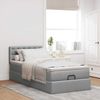 vidaXL Ottoman-Bett mit Matratze Hellgrau 90x190 cm Stoff 3311587 Bild 3