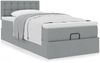 vidaXL Ottoman-Bett mit Matratze Hellgrau 90x190 cm Stoff 3311587 Bild 5