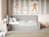 Selsey 'Fanko' Jugendbett 90x200 cm mit Matratze, Kopfteil links, Samt, Hellgrau Bild 2