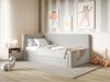 Selsey 'Fanko' Jugendbett 90x200 cm mit Matratze, Kopfteil links, Samt, Hellgrau Bild 3