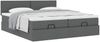 vidaXL Ottoman-Bett mit Matratzen Dunkelgrau 160x200 cm Stoff 3311967 Bild 5