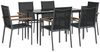 vidaXL 7-tlg. Garten-Essgruppe Schwarz Textilene und Stahl 3187036 Bild 3