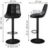 Barhocker 2er Set Sena Schwarz 38.5 x 86 cm Vicco Bild 2