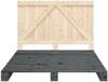 vidaXL Massivholzbett mit Kopfteil Grau 140x200 cm Kiefer 3281564 Bild 5