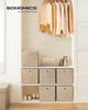 SONGMICS Aufbewahrungsbox mit Griff, 6er Set, Vliesstoff sandbeige, 30 x 30 x 30 cm Bild 2
