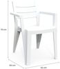 Dmora Set mit 6 Gartenstühlen Courtenay, Gartensitz, Outdoor-Stuhl, Outdoor-Sessel, 62x59 h79 cm, Weiß Bild 3