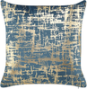Kissen 2er Set Abstraktes Muster GARDENIA Samtstoff 45 x 45 cm Blau Bild 4