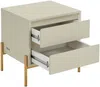 Vente-unique - KORASA Bedside table Holz, Platte Beige - B 40 cm x H 50 cm x L 50 cm Bild 3