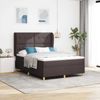 vidaXL Boxspringbett mit Matratze Dunkelbraun 200 x 140 cm Stoff 3340756 Bild 1
