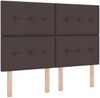 vidaXL Boxspringbett mit Matratze Dunkelbraun 200 x 140 cm Stoff 3340756 Bild 4