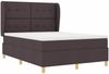 vidaXL Boxspringbett mit Matratze Dunkelbraun 200 x 140 cm Stoff 3340756 Bild 5