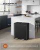 SONGMICS Mülleimer Küche, 2 x 30 L, 2 Fächer, Mülltrennsystem, Softclose, herausnehmbare Inneneimer, Pedalen, Stahl, tintenschwarz Bild 2