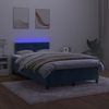 vidaXL Boxspringbett mit Matratze & LED Dunkelblau 120x190 cm Samt 3270151 Bild 4