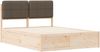 vidaXL Bettgestell mit gepolstertem Kopfteil Taupe 135 x 190 cm 3398207 Bild 4
