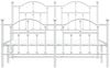 vidaXL Bettgestell mit Kopf- und Fußteil Metall Weiß 135x190 cm 353505 Bild 5