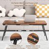 Klappbarer Couchtisch Holz Wohnzimmertisch Kaffeetisch Dunkelbraun 105x55x40 cm Bild 5