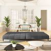 vidaXL Schlafsofa 2-Sitzer Dunkelgrau Samt 375875 Bild 3