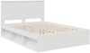 vidaXL Bettrahmen mit Kopfteil Weiß 140 x 190 cm Massives Kiefernholz 3409345 Bild 4