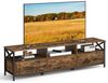VASAGLE Fernsehtisch, TV-Ständer für Fernseher bis zu 80 Zoll, reichlich Stauraum, 178 x 40 x 50 cm, braun-schwarz Bild 4