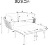 Merax Gartensofa mit 2 waschbaren Kissen, Stahl / Schwamm khaki / beige, 120 x 130 x 67 cm Bild 4