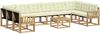 vidaXL Outdoor-Sofagarnitur mit Kissen 11 pcs Weiß und Creme 3389928 Bild 2