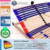 stabiler Lattenrost 100% BUCHE Lattenrahmen - Kopfteil verstellbar - SCHULTERFRÄSUNG, 7 Zonen, 42 Federleisten, Härte-Regulierung, Mittelgurt - VARIO SLEEP BEST 42® unmontiert (70x190 cm) Bild 3