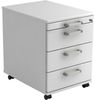 Rollcontainer AC30 58cm, 3 Schübe, Schloss CE Weiss Bild 2