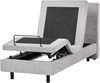 Bett verstellbar Stoff VICEROY 80 x 200 cm Hellgrau Bild 1