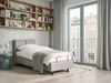 Bett verstellbar Stoff VICEROY 80 x 200 cm Hellgrau Bild 3