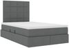 vidaXL Aufbewahrungsbett mit Matratze Dunkelgrau 120 x 200 cm 3371773 Bild 5