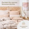 Blumtal Bettwäsche Musselin 100% Baumwolle im Set, Kopfkissenbezug & Deckenbezug, 3 teilig Bild 3