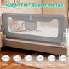 Huracan Bettschutzgitter Bettgitter 150/180/200cm, Rausfallschutz Bett, (14-Fach höhenverstellbar, Klappbar Bettschutzgitter für, Kinder Baby,Stabiler Kinderbettgitter für Babybett), mit Sicherheitsgurt, Elternbett & Kinderbett Bild 4