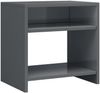 vidaXL Nachttisch Hochglanz-Grau 40 x 30 x 40 cm Spanplatte [800025] Bild 2