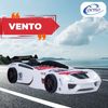 Autobett VENTO SPORT Kinderbett 90x200 cm Rennwagen-Bett inkl Sportsitze, Lattenrost, Spoiler, LED-Licht, Farbe Weiß Bild 2