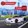 Autobett VENTO SPORT Kinderbett 90x200 cm Rennwagen-Bett inkl Sportsitze, Lattenrost, Spoiler, LED-Licht, Farbe Weiß Bild 3