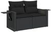 vidaXL 8-tlg. Garten-Sofagarnitur mit Kissen Schwarz Poly Rattan 3268055 Bild 3