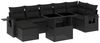 vidaXL 8-tlg. Garten-Sofagarnitur mit Kissen Schwarz Poly Rattan 3268055 Bild 2