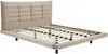 Vente-unique - NISATIO Bett Stoff Beige - B 218 cm x H 107 cm x L 166 cm Bild 3