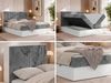 Boxspringbett TRAVIT, Doppelbett 7-Zonen-Multipocket-Matratze H3, Kopfteil, zwei Bettkästen, Topper T25 - 160 x 200 cm - Grau Cord Bild 2
