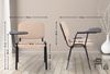 CLP 4er Set Stuhl Ken mit Klapptisch Stoff-Bezug,creme Bild 2