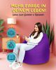 PATCH HOME Sitzsack Tropfenform – Jumbo – Lila, bequemer Sitzsack aus Luxus-Polyester-Gewebe, bereits befüllt Bild 2