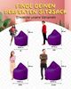 PATCH HOME Sitzsack Tropfenform – Jumbo – Lila, bequemer Sitzsack aus Luxus-Polyester-Gewebe, bereits befüllt Bild 3