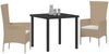 vidaXL Garten Essgruppe mit Kissen 3 pcs Beige Poly-Rattan 3379457 Bild 3