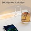 VASAGLE Nachttisch, schmal, Beistelltisch, LED-Beleuchtung, 1 USB-A-Anschluss, 1 USB-C-Anschluss, Schublade, offenes Fach, für Schlafzimmer, Wohnzimmer, wolkenweiß LETDE610W01 Bild 5